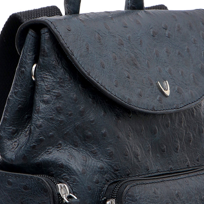 Gatwick-03 Blue Leather Backpack