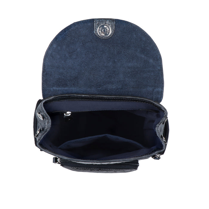 Gatwick-03 Blue Leather Backpack