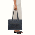 Gatwick-04 Blue Leather Laptop Bag