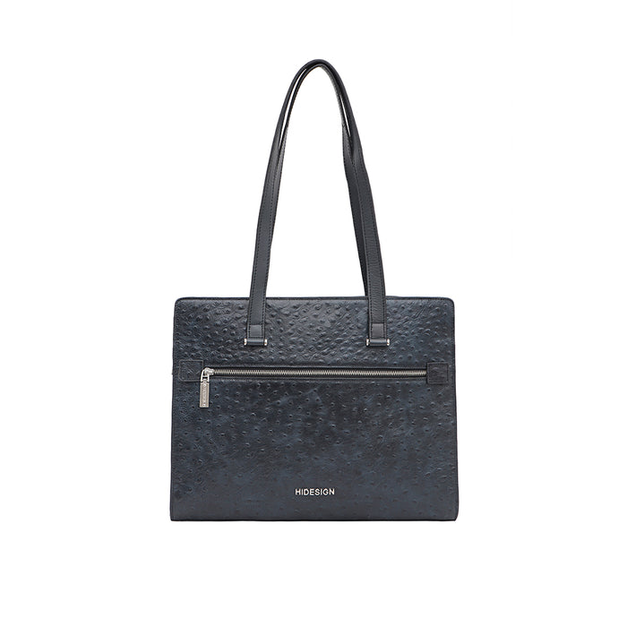 Gatwick-04 Blue Leather Laptop Bag