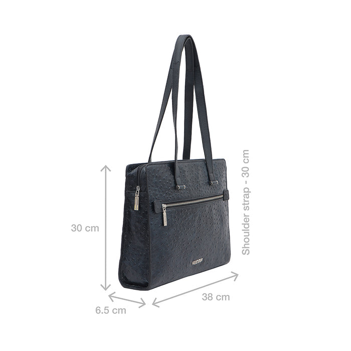 Gatwick-04 Blue Leather Laptop Bag