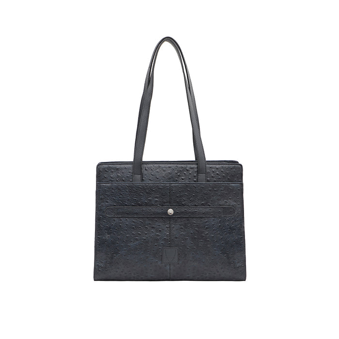 Gatwick-04 Blue Leather Laptop Bag