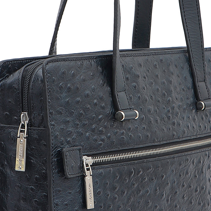 Gatwick-04 Blue Leather Laptop Bag