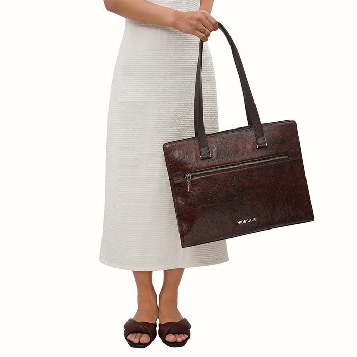 Gatwick-04 Brown Leather Laptop Bag