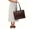 Gatwick-04 Brown Leather Laptop Bag