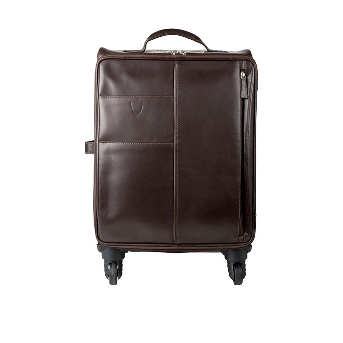 Gear 02 Brown Leather Trolley Bag