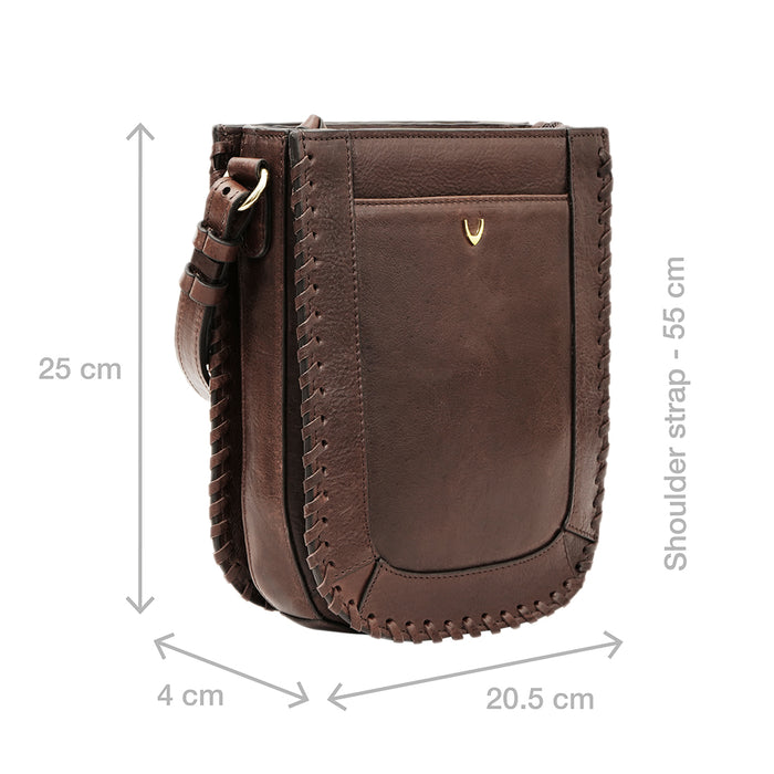 Geisha 03 Dark Brown Leather Sling Bag