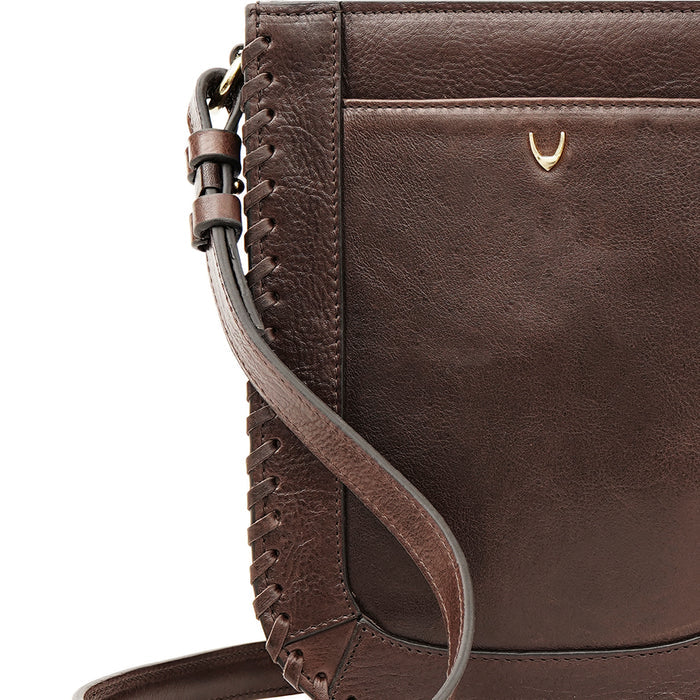 Geisha 03 Dark Brown Leather Sling Bag