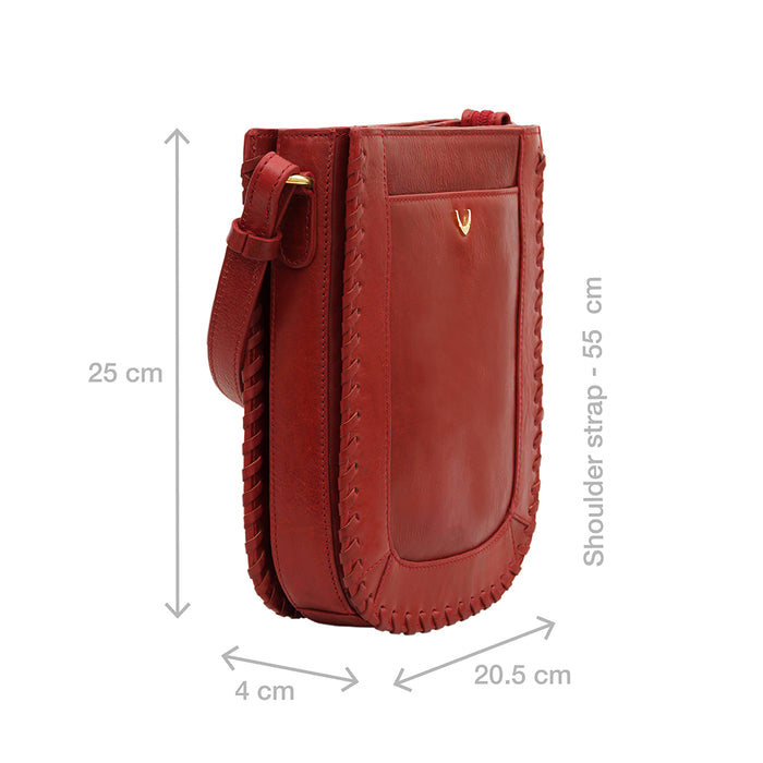 Geisha 03 Red Leather Sling Bag