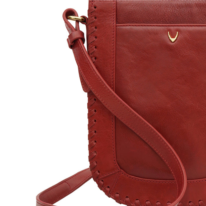 Geisha 03 Red Leather Sling Bag
