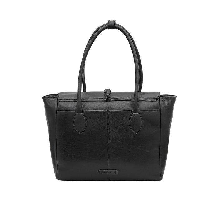 Geisha 04 Black Leather Laptop Bag