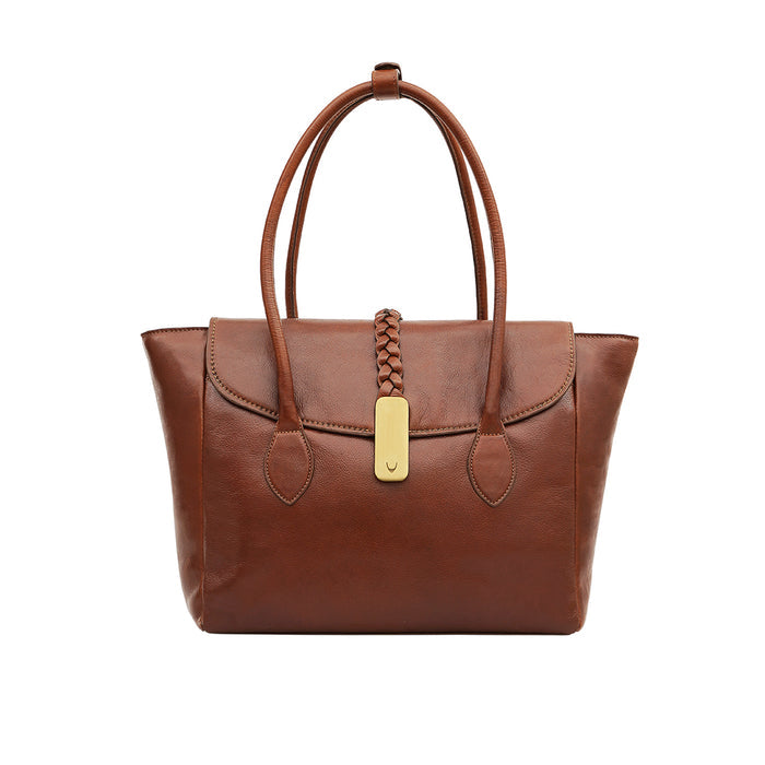 Geisha 04 Tan Leather Laptop Bag