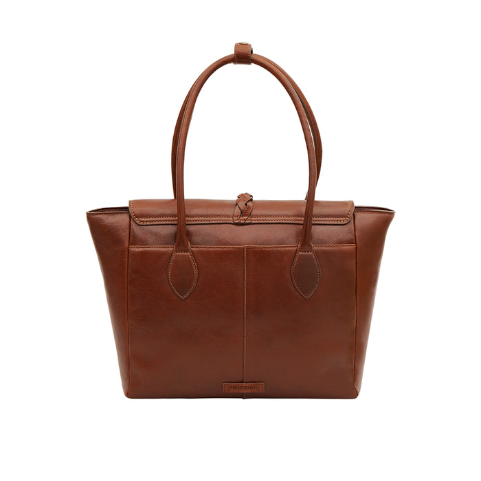 Geisha 04 Tan Leather Laptop Bag