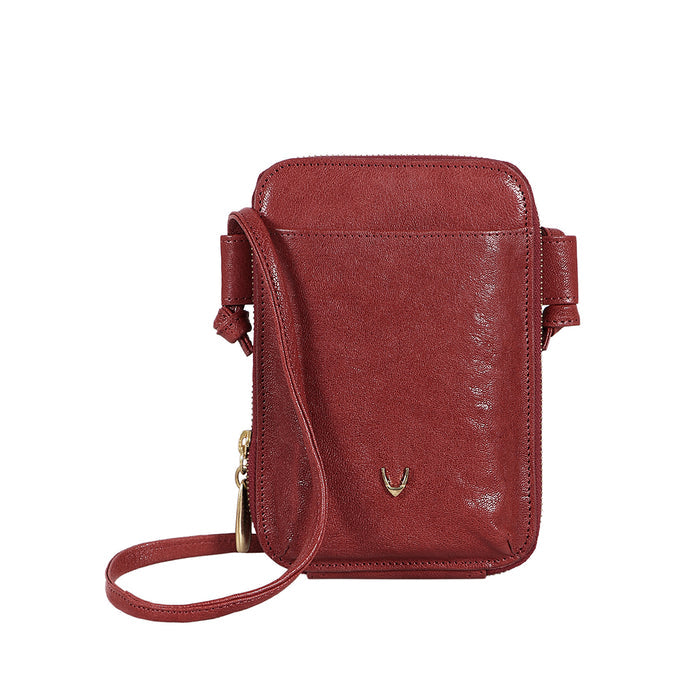 Geisha W1 Red Leather Sling Wallet