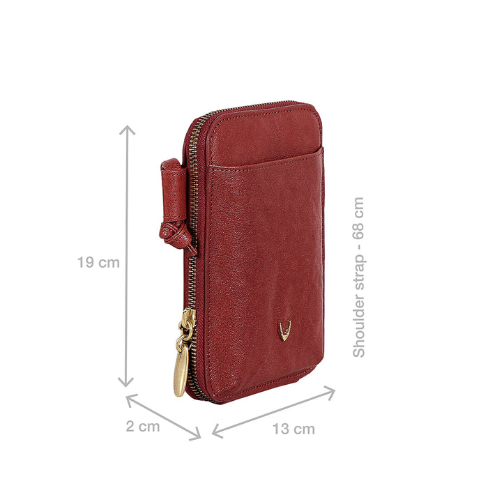 Geisha W1 Red Leather Sling Wallet