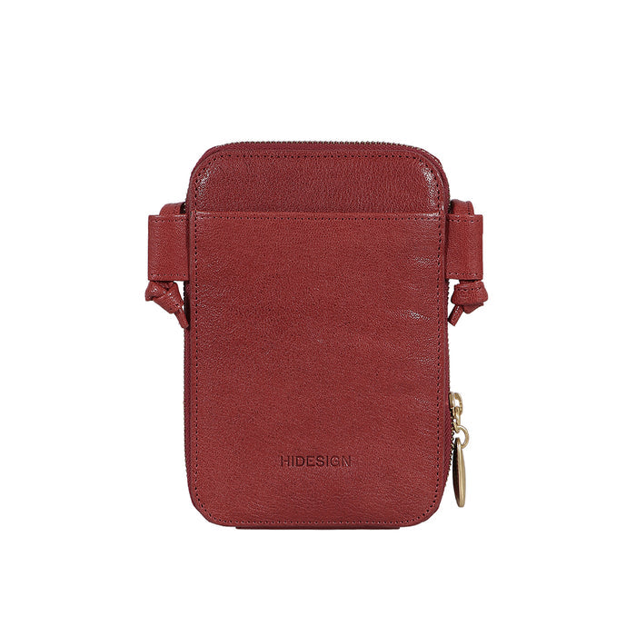 Geisha W1 Red Leather Sling Wallet