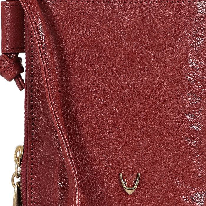 Geisha W1 Red Leather Sling Wallet