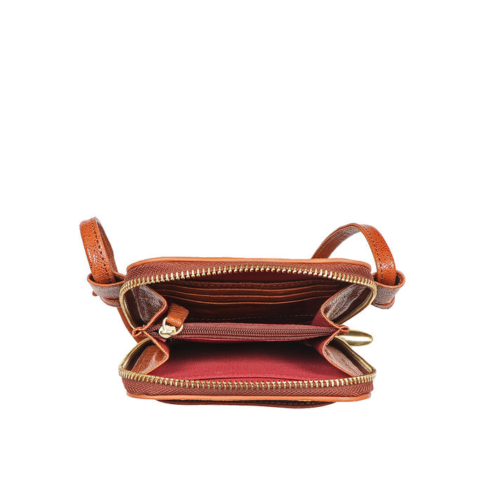 Geisha W1 Tan Leather Sling Wallet