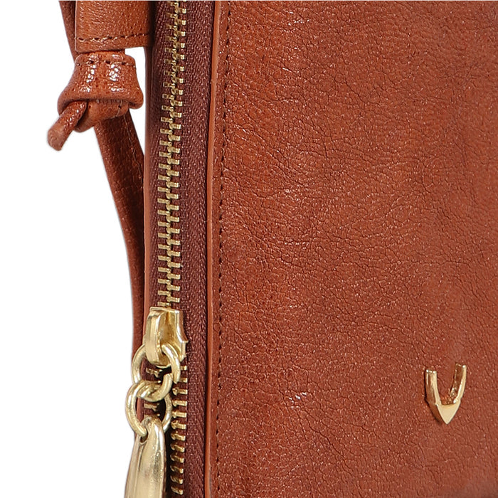 Geisha W1 Tan Leather Sling Wallet