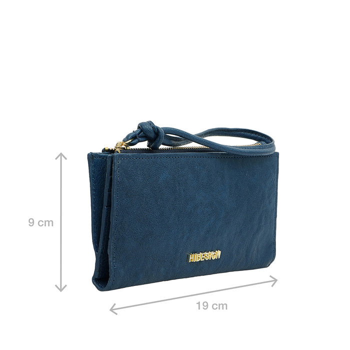 Geisha W2 Blue Leather Bi-Fold Wallet
