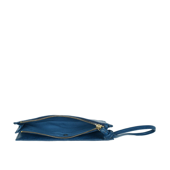 Geisha W2 Blue Leather Bi-Fold Wallet