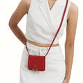 Geisha W3 Red Leather Sling Wallet