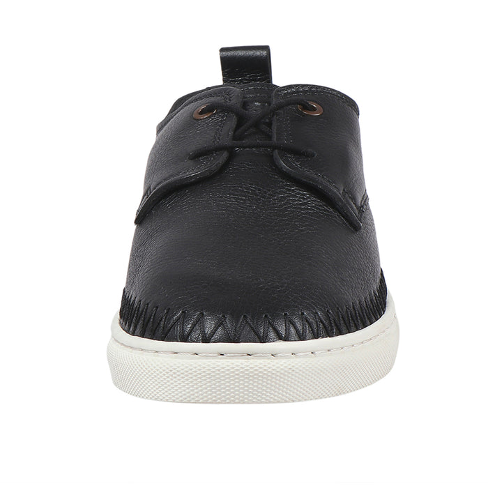 Geneva Men's Black Leather Lace Up Shoes