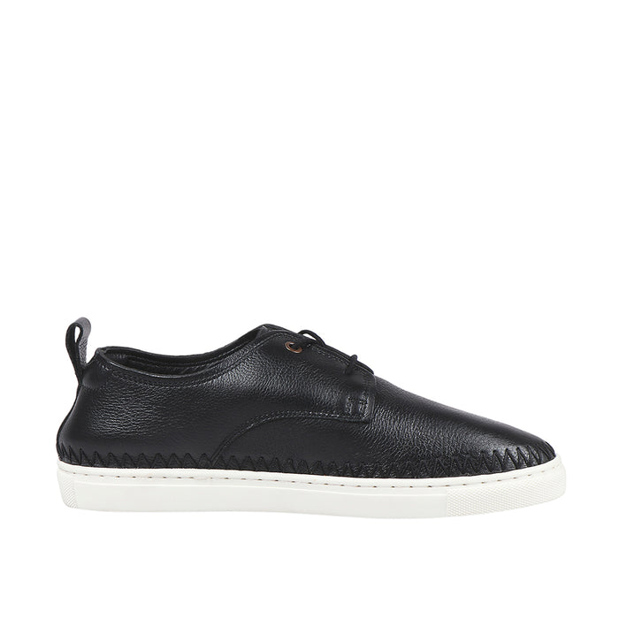 Geneva Men's Black Leather Lace Up Shoes
