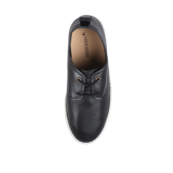 Geneva Men's Black Leather Lace Up Shoes