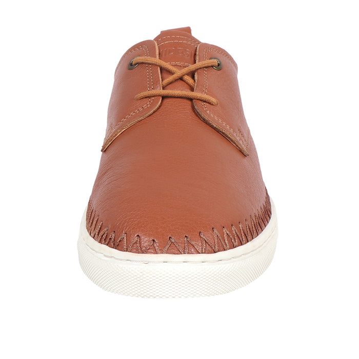 Geneva Men's Tan Leather Lace Up Shoes