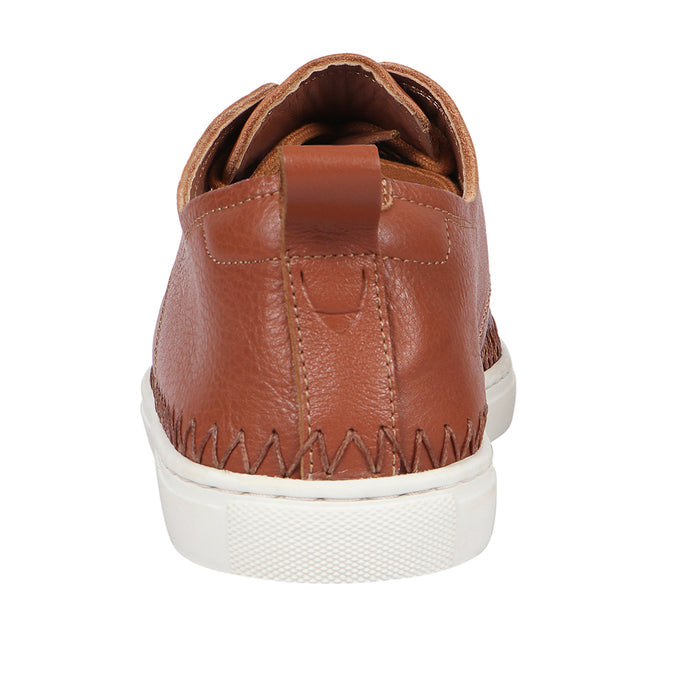 Geneva Men's Tan Leather Lace Up Shoes