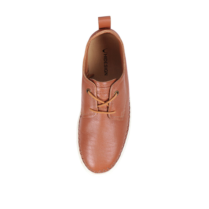 Geneva Men's Tan Leather Lace Up Shoes