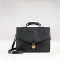 Gi First Black Leather  Briefcase