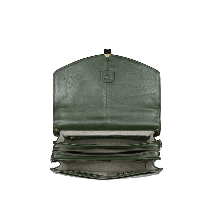 Gi First Green Leather  Briefcase