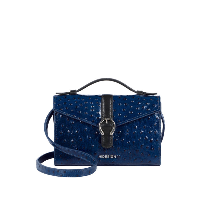 Gigi 01 Blue Leather Sling Bag
