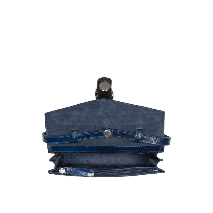 Gigi 01 Blue Leather Sling Bag