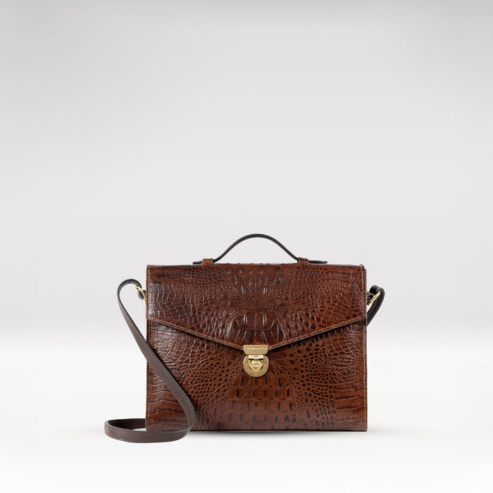 Gigi 02 Brown Leather Shoulder Bag