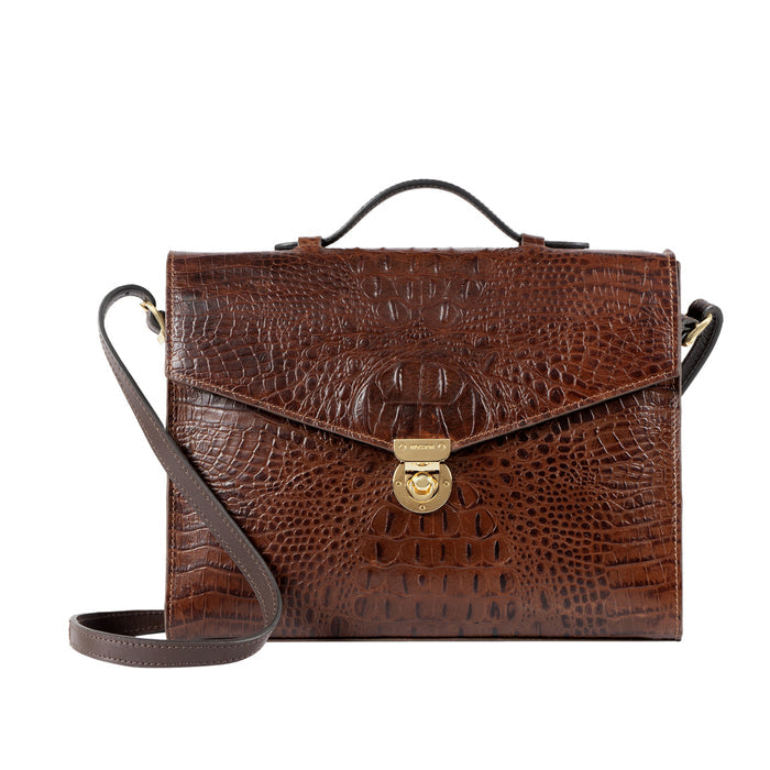 Gigi 02 Brown Leather Shoulder Bag