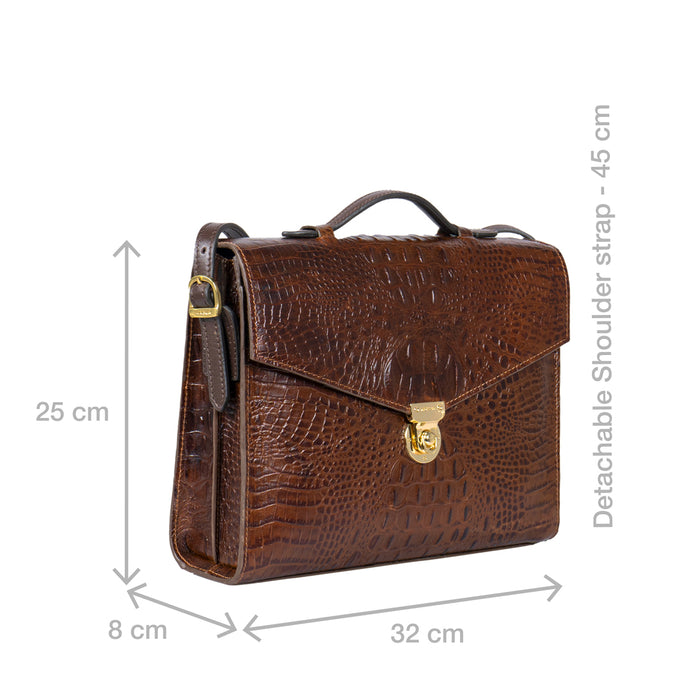 Gigi 02 Brown Leather Shoulder Bag