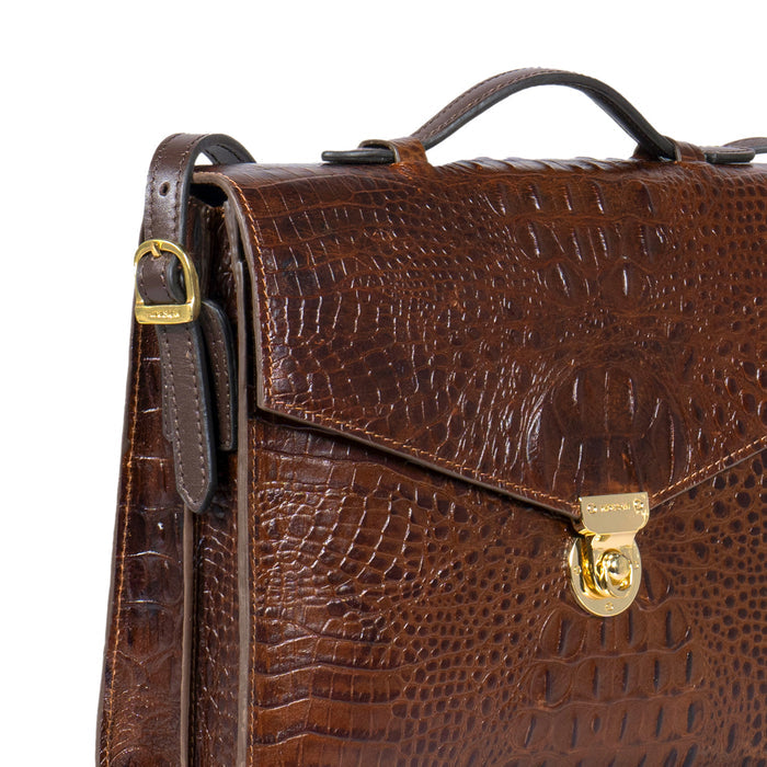 Gigi 02 Brown Leather Shoulder Bag