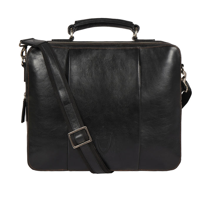 Gitano 03 Black Leather  Briefcase