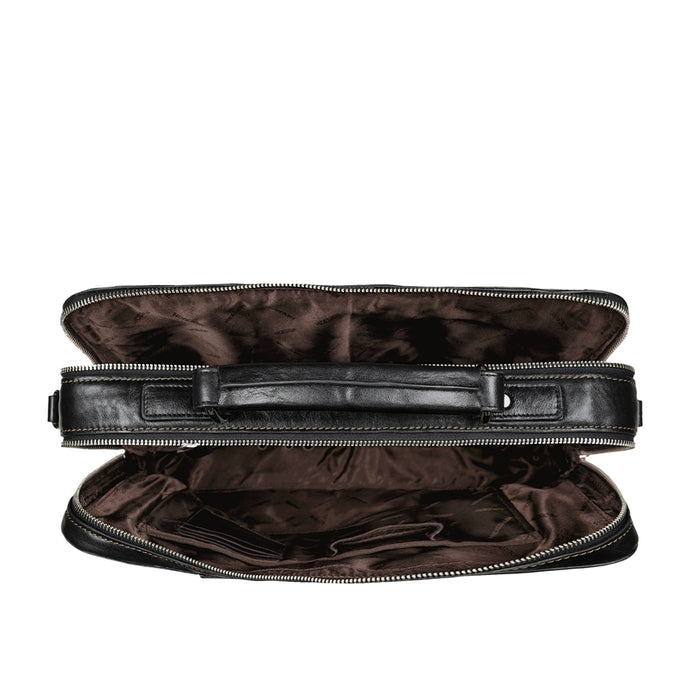 Gitano 03 Black Leather  Briefcase