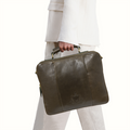 Gitano 03 Green Leather  Briefcase