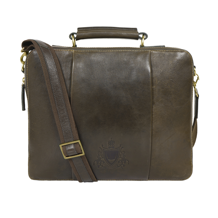 Gitano 03 Green Leather  Briefcase