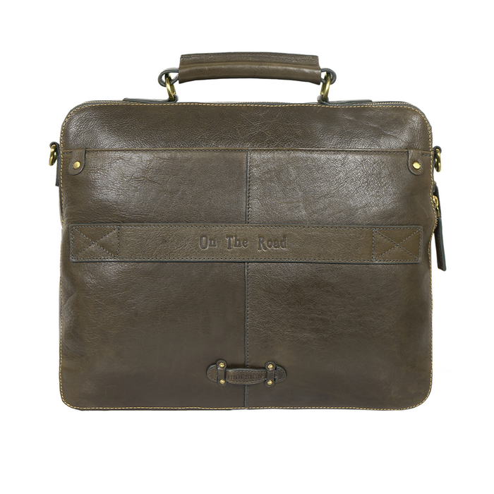 Gitano 03 Green Leather  Briefcase