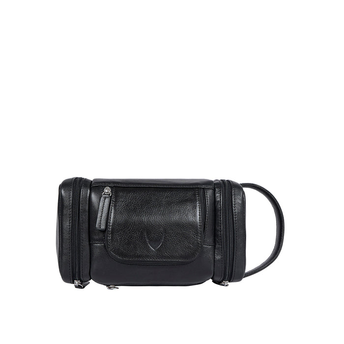 Gitano W1 Black Leather Wash Bag