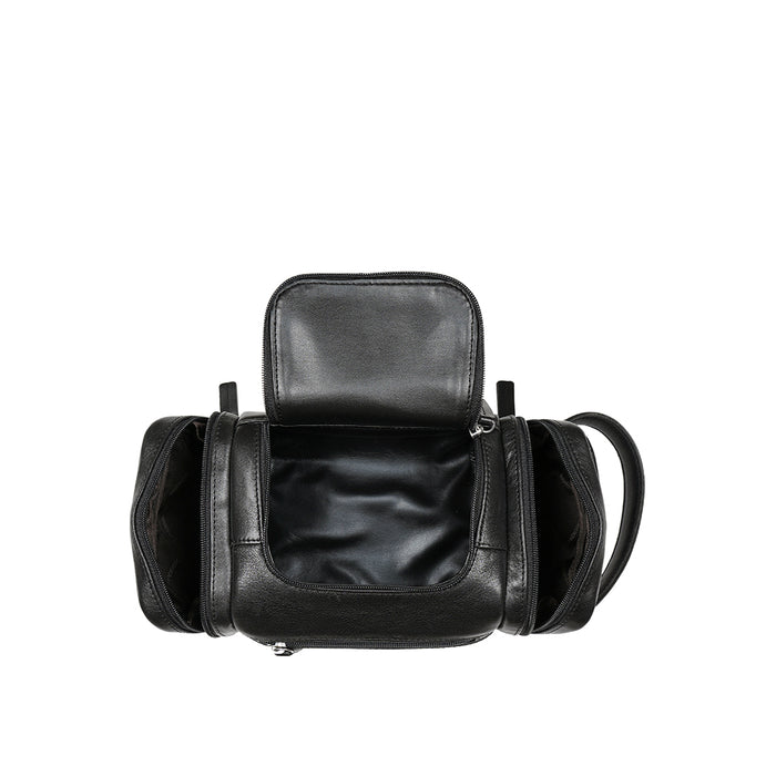 Gitano W1 Black Leather Wash Bag