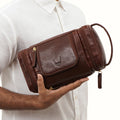 Gitano W1 Tan Leather Wash Bag