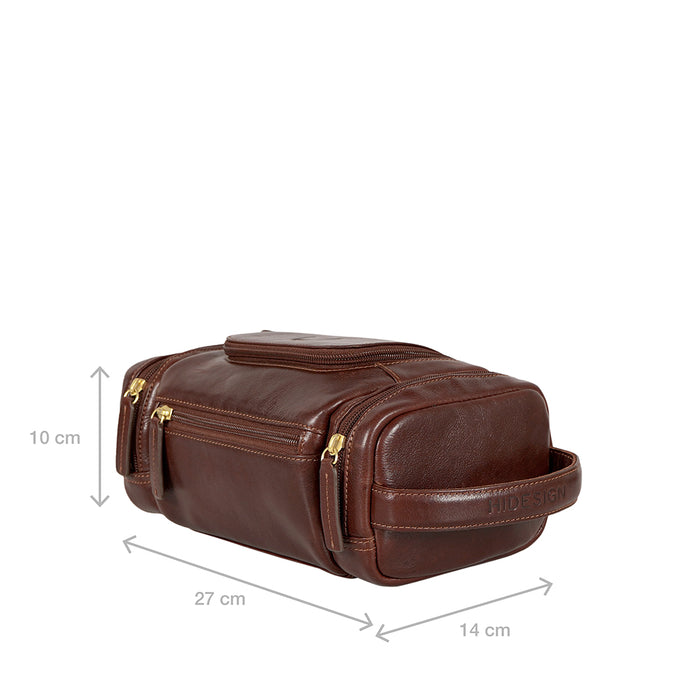 Gitano W1 Tan Leather Wash Bag