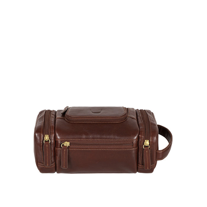 Gitano W1 Tan Leather Wash Bag
